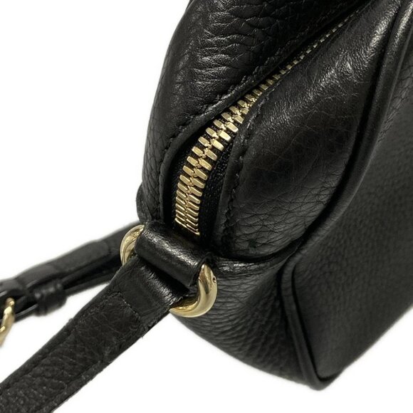 Auth GUCCI Soho Black Leather Shoulder Bag - Picture 9 of 16